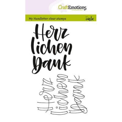 CraftEmotions Clear Stamp deutsch - Herzlichen Dank